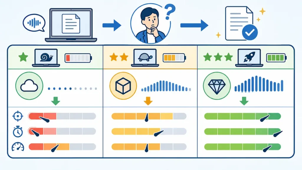 Whisper Desktopで日本語文字起こしに使うモデルの選び方
