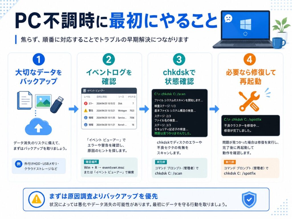 PC不調時に最初にやること
