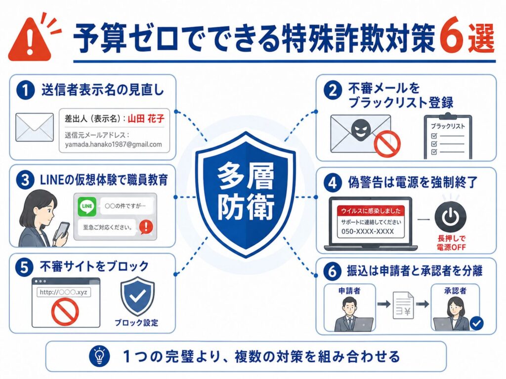 予算ゼロでできる特殊詐欺対策６選の解説画像