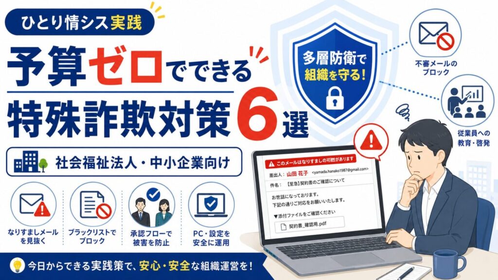 予算ゼロでできる特殊詐欺対策6選アイキャッチ画像