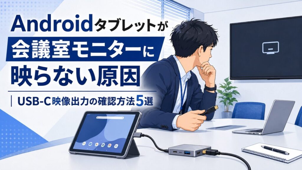Androidタブレットがモニターに映らない原因アイキャッチ画像