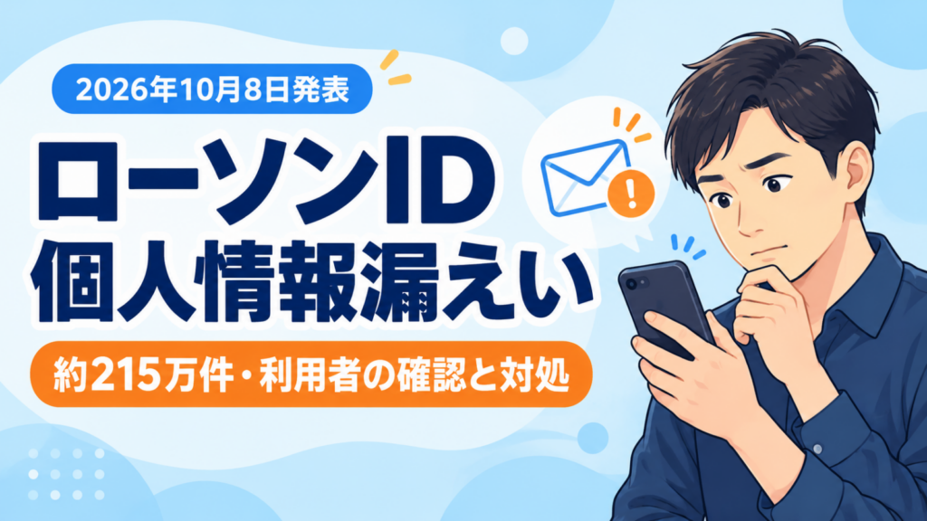 ローソンIDで約215万件の個人情報漏えい。利用者の確認方法と対処を解説