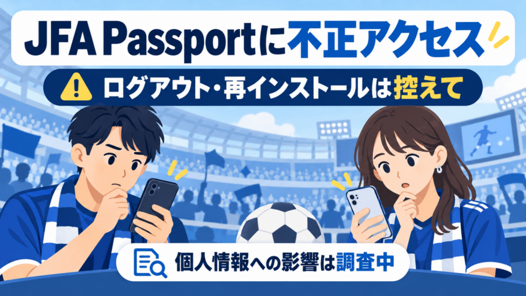 JFA Passportに不正アクセス。ログアウト・再インストールは控えて、個人情報への影響は調査中