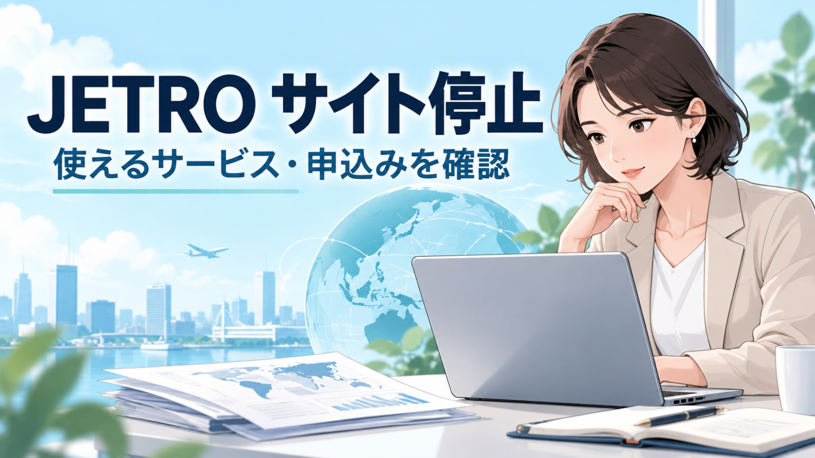 JETROのサイトが見られない｜不正アクセスで743件漏えい、使えるサービスと申込み確認のイメージ