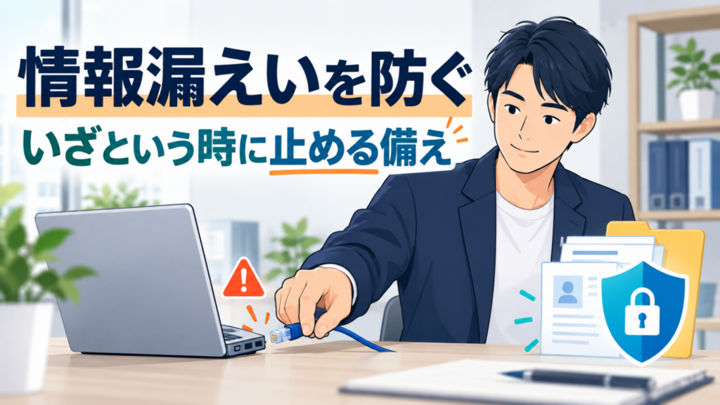 情報漏えい対策で「システムを止める」のはなぜ？中小企業が予算をかける前にできる備えのイメージ