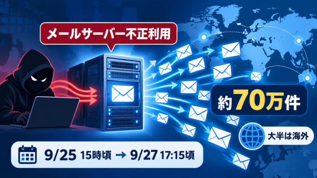 ローソンのメールサーバーが不正利用され約70万件の英文メールが送信された概要