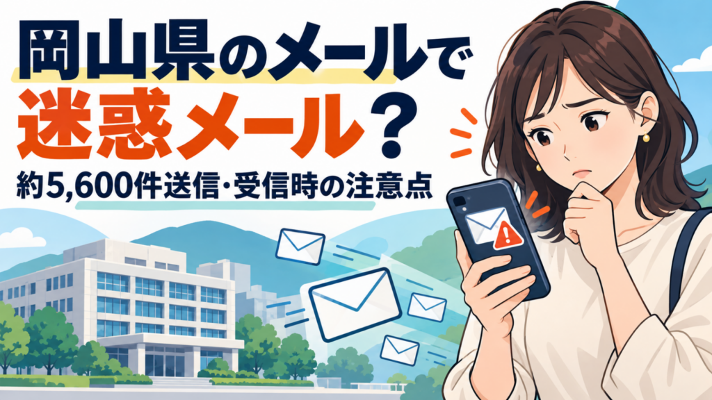 岡山県のメールで迷惑メール約5,600件｜問い合わせフォーム悪用と受信時の対処法のイメージ