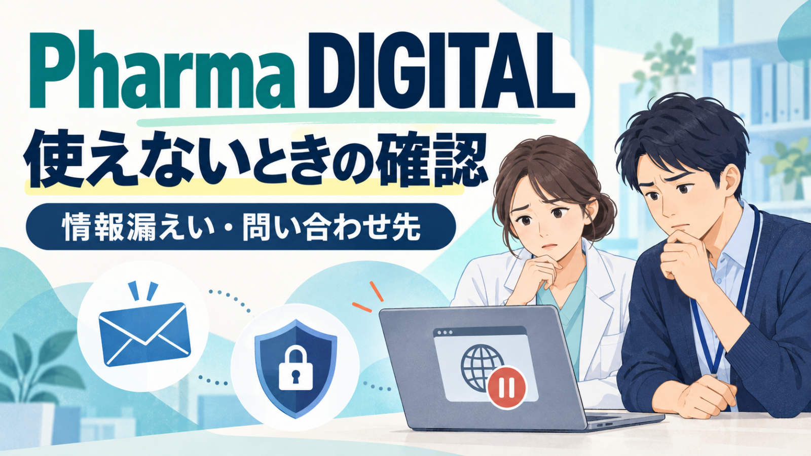 Pharma DIGITALが使えない｜情報漏えいの対象・問い合わせ先と職場での対応