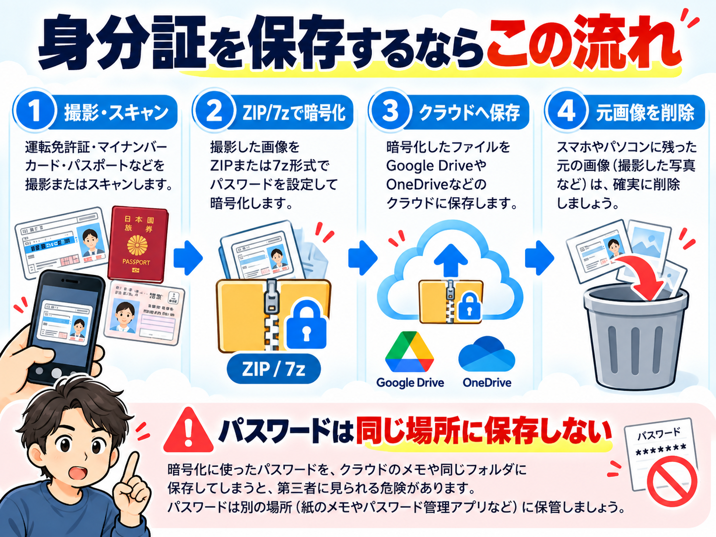 クラウド保存の判断基準を解説する図解