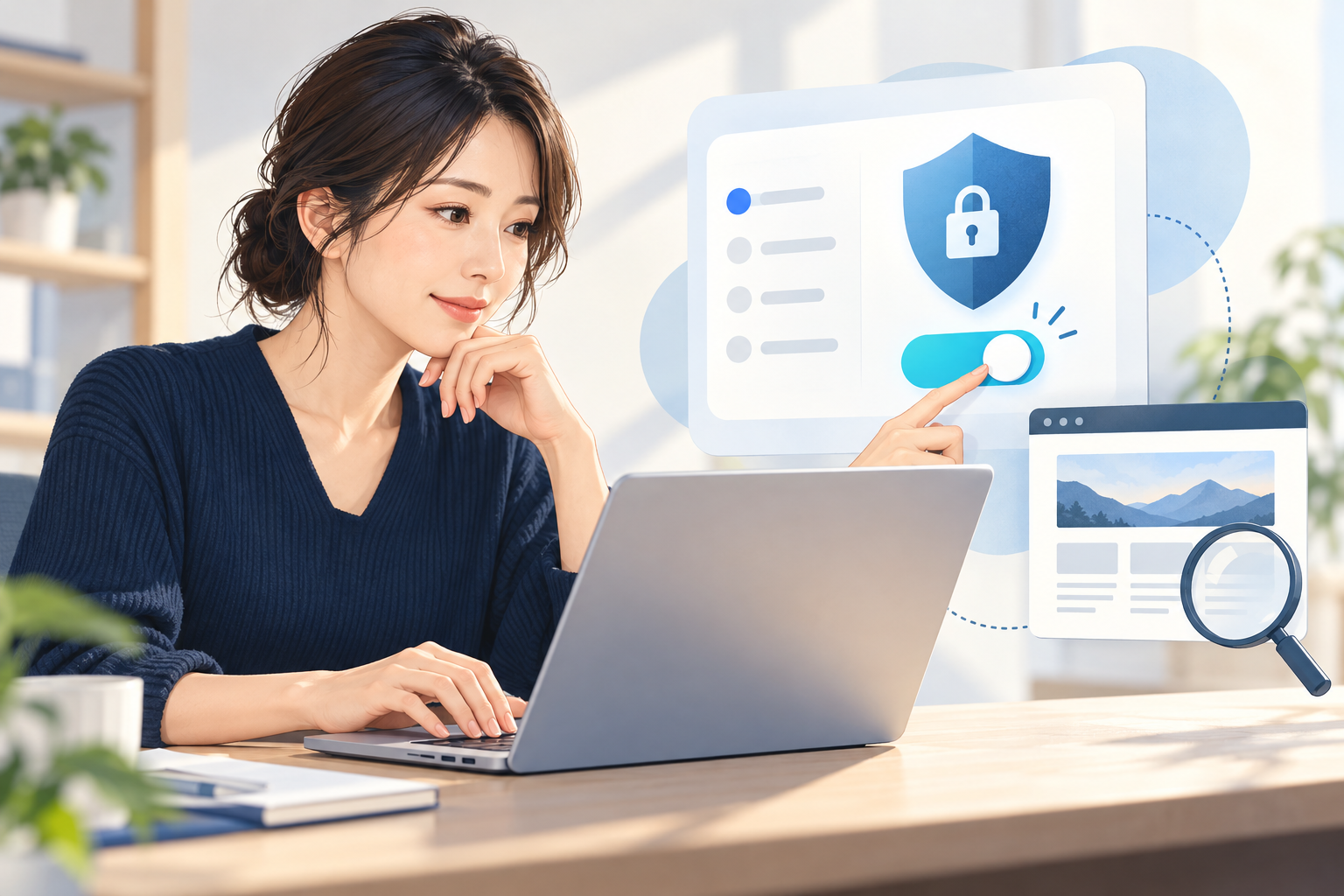 サイトセキュリティの設定を確認するイメージ